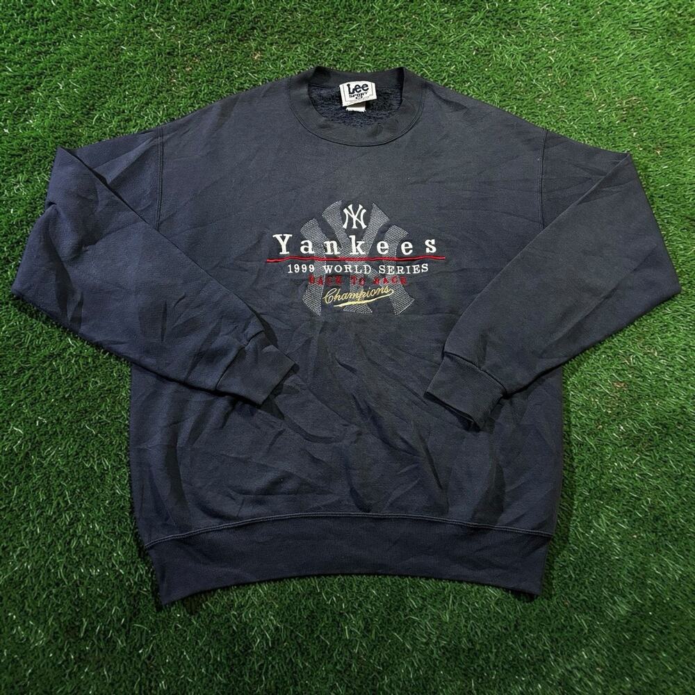 Vintage 1999 New York Yankees World Series Crewneck Sweatshirt Lee Sport M